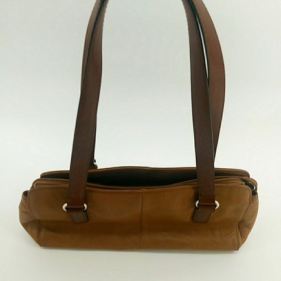 Vintage Fossil Genuine Leather Camel Shoulder Bag - Picture 13 of 14